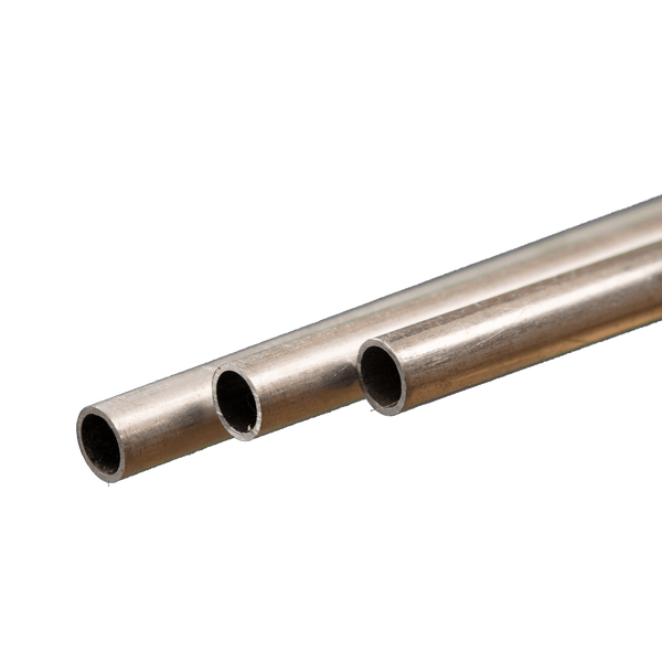 Round Aluminum Tube: 5mm OD x 0.45mm Wall x 300mm Long (3 Pieces) — exact product view