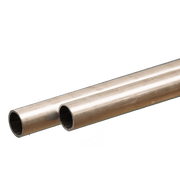 Round Aluminum Tube: 7mm OD x 0.45mm Wall x 300mm Long (2 Pieces) — exact K&S Engineering product image