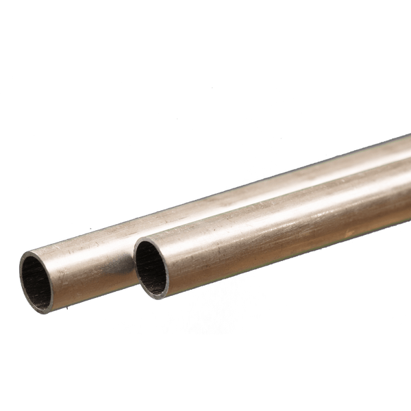 Round Aluminum Tube: 7mm OD x 0.45mm Wall x 300mm Long (2 Pieces) — exact K&S Engineering product image