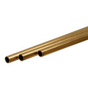 Round Brass Tube: 5mm OD x 0.225mm Wall x 300mm Long (3 Pieces) — exact K&S Engineering product image