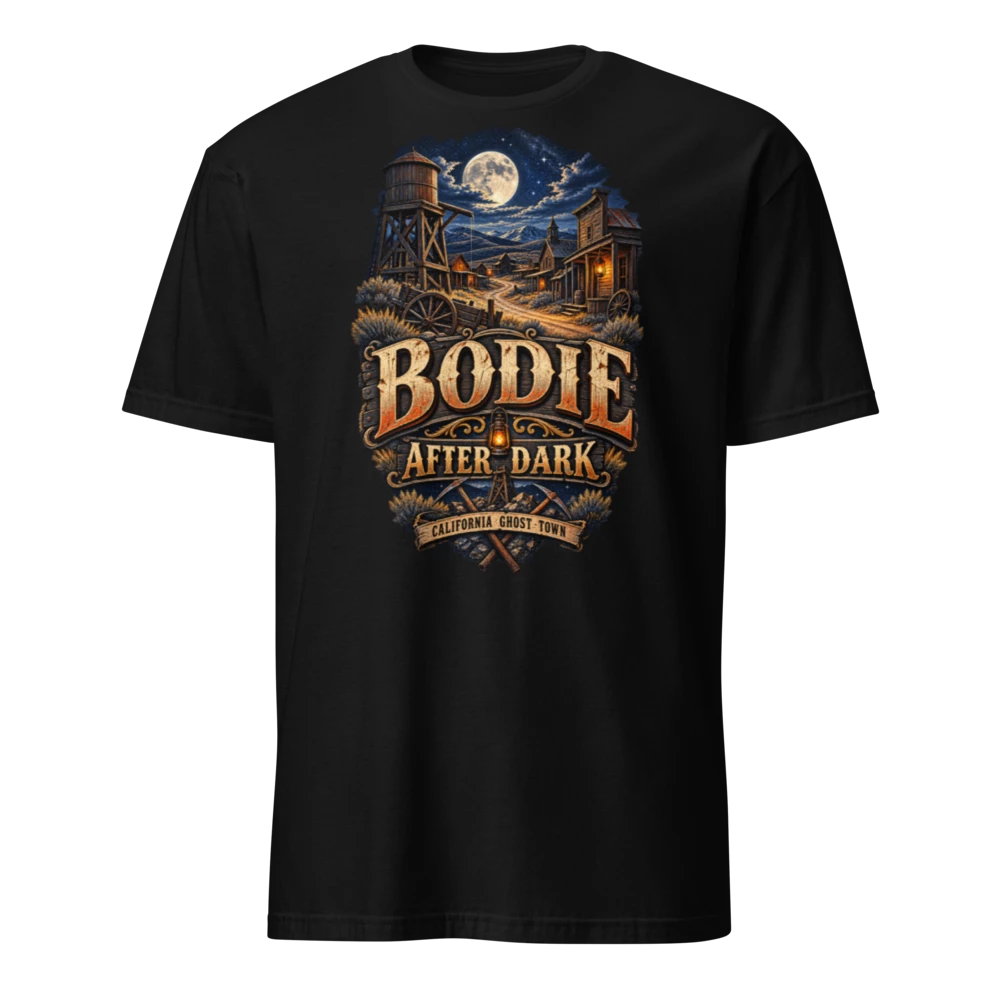 Bodie After Dark Ghost Town unisex T-shirt product mockup