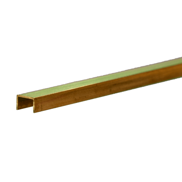 Brass Channel: 0.014" Wall - 3/16" X 1/8" Leg Lengths- 12" Long (1 Piece) — exact K&S Engineering product reference