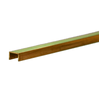 Brass Channel: 0.014" Wall - 3/16" X 1/8" Leg Lengths- 12" Long (1 Piece) — exact K&S Engineering product view
