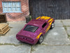 Custom Hot Wheels - 1966 Ford Mustang Shelby GT 500 - Purple with Flames - Chrome American Racing Wheels - Rubber Tires