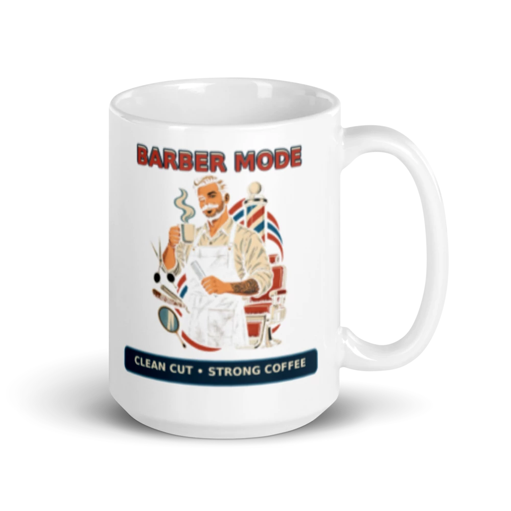 Barber Mode Clean Cut Strong Coffee Mug product mockup