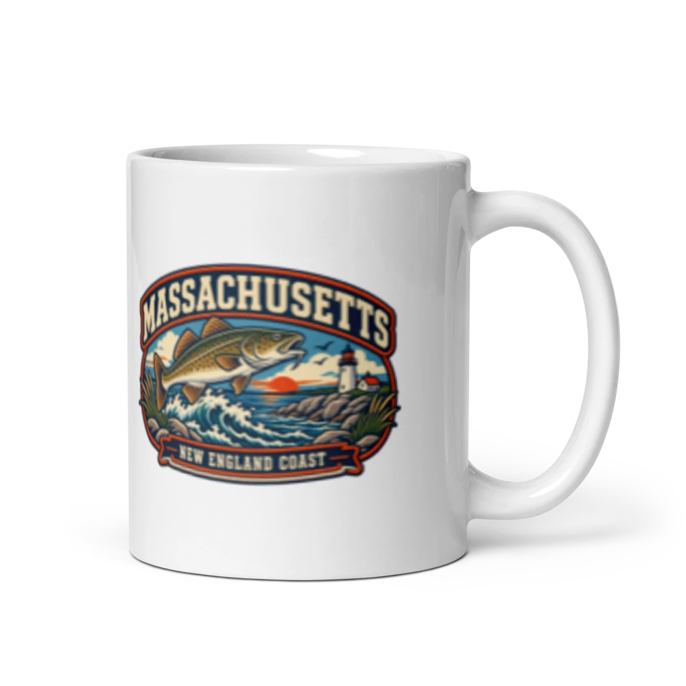 Massachusetts Heritage Badge Coffee Mug – 11 oz product mockup