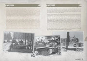 Tiger Ausf. E guide sample page with historical photographs and multilingual text