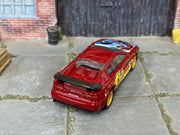 Custom Hot Wheels - Lotus Esprite - Dark Red and Yellow "Shinobi" - Yellow Mag Wheels - Rubber Tires