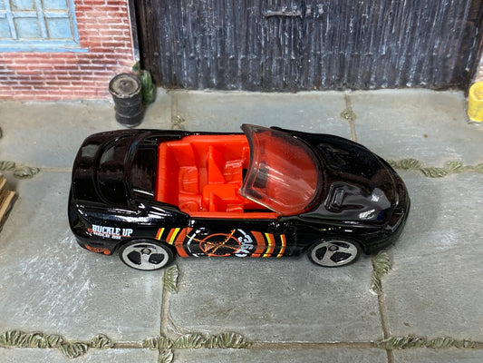 Loose Hot Wheels - 1995 Camaro Convertible - Black and Red