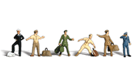 Woodland Scenics A1892 Uniformed Travelers HO scale figure set