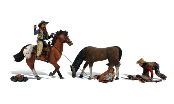 Woodland Scenics A1940 Ridin’ & Ropin’ Figures – HO Scale