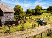 Woodland Scenics A1964 Flock of Sheep HO scale application photograph, scenery sold separately