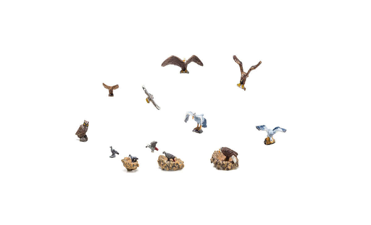 Woodland Scenics A1970 HO Birds and Nests – 15 Painted Pieces– product image