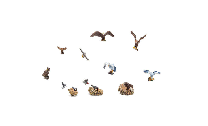 Woodland Scenics A1970 HO Birds and Nests – 15 Painted Pieces