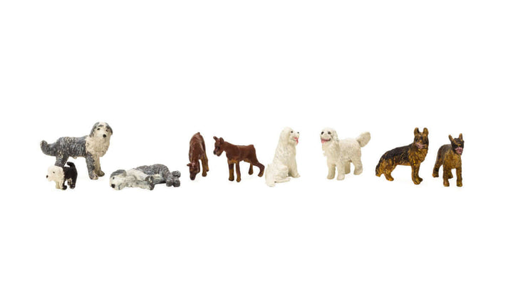 Woodland Scenics A1971 HO Dog Pack – 9 Painted Pieces