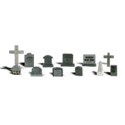 Woodland Scenics A2164 actual N scale Tombstones painted miniature details