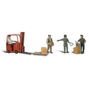 Woodland Scenics A2192 Workers with Forklift N Scale 1:160 Figures and Accents, 9 Pieces– product image 1