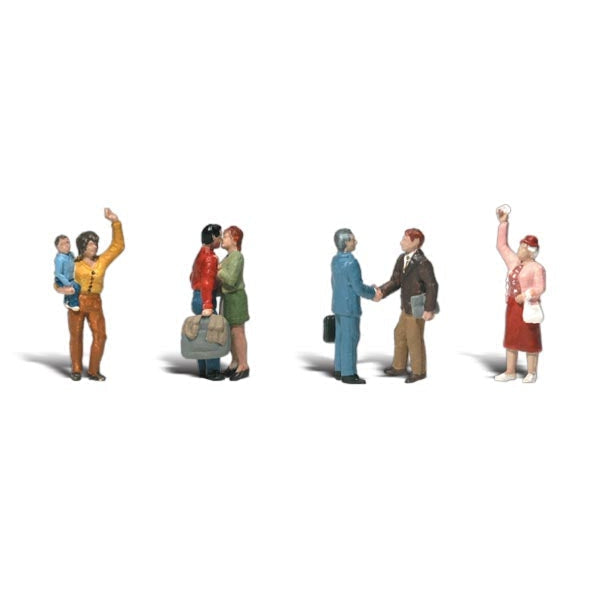 Woodland Scenics A2193 N Scale Goodbye People actual painted miniature figures