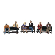 Woodland Scenics A2206 actual N Scale People on Benches view 1