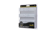 Woodland Scenics A3004 O scale Picket Fence, exact eight-piece retail package.