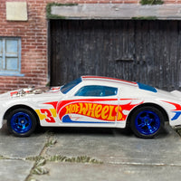 Custom Hot Wheels - 1970 Pontiac Firebird - White, red and Blue Hot Wheels - Blue Mag Wheels - Rubber Tires