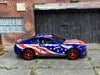 Custom Hot Wheels - 2018 Ford Mustang GT - Blue Stars and Stripes - Red Mag Wheels - Rubber Tires