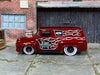 Loose Hot Wheels - 1956 Ford F100 Panel Truck - Hot Wheels Engine Builders Dark Red with Flames