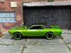 Custom Hot Wheels - 1968 Mercury Cougar - Green and Black - Green and Black 6 Spoke Wheels - Rubber Tires