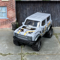 Custom Hot Wheels - 2021 Ford Bronco - Gray and Black 2 - Gray Mag Wheels - Goodyear Offroad Rubber Tires