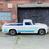 Loose Hot Wheels - 1963 Studebaker Champ Truck - White and Blue