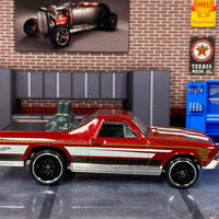 Loose Hot Wheels - 1968 Chevy El Camino - Dark Red Gold and White