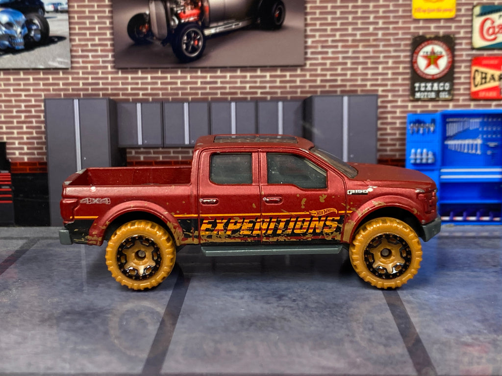 Loose Hot Wheels - 2015 Ford F150 4X4 Truck - Satin Red