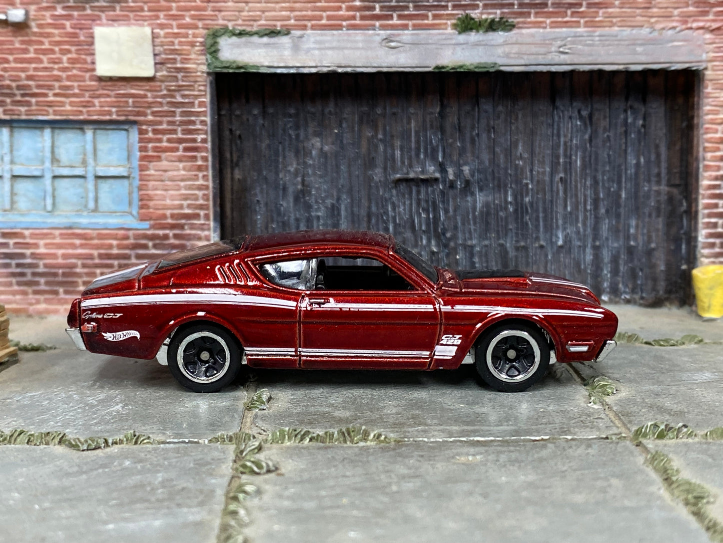 Loose Hot Wheels - 1969 Mercury Cyclone - Dark Red and White