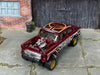 Custom Hot Wheels - 1955 Chevy Gasser - Dark Red "The Collector" - Yellow and Chrome Mag Wheels - Rubber Tires