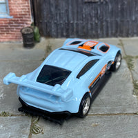 Custom Hot Wheels - 2014 Bentely Continental GT3 - GULF Blue and Orange - Chrome BBS Wheels - Rubber Tires