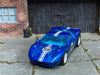 Custom Hot Wheels - Ford GT-40 - Blue and White - White Mag Wheels - Rubber Tires