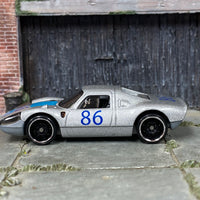 Loose Hot Wheels - Porsche 904 Carrera GTS - Silver and Blue 86