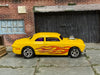 Custom Hot Wheels - Ford Shoebox - Yellow with Flames - Chrome American Racing Wheels - Rubber Tires