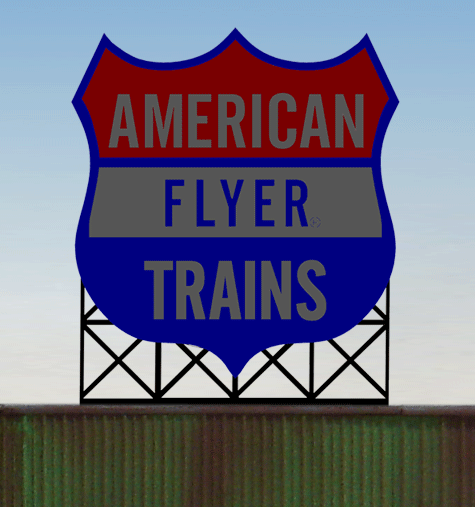 Miller Engineering American Flyer Billboard Sign (Lg) — exact product view