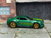 Custom Hot Wheels - 2018 Camaro SS - Green - Gold AMR Wheels - Rubber Tires