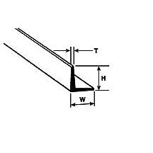 Plastruct 1/16th Polystyrene Angle (.062 or 1.6mm) 10" Length (10 per pack) — exact product reference