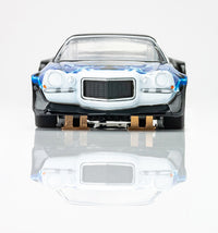 AFX 1973 Camaro Wildfire Black/Blue HO Slot Car — official product view 4