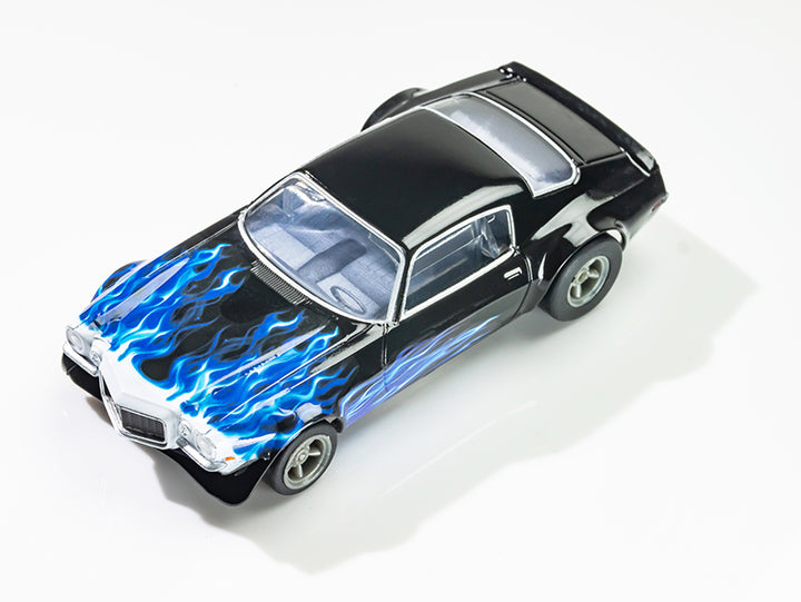 AFX 1973 Camaro Wildfire Black/Blue HO Slot Car — official product view 1