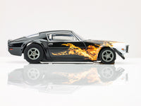 AFX 1970 Camaro Wildfire Black/Yellow/Orange HO Slot Car — official product view 5