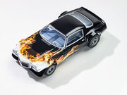 AFX 1970 Camaro Wildfire Black/Yellow/Orange HO Slot Car — official product view 1
