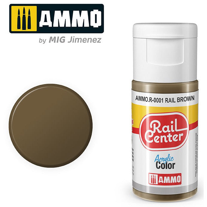 Ammo Mig Rail Center Rail Brown 15ml Jar — exact product view