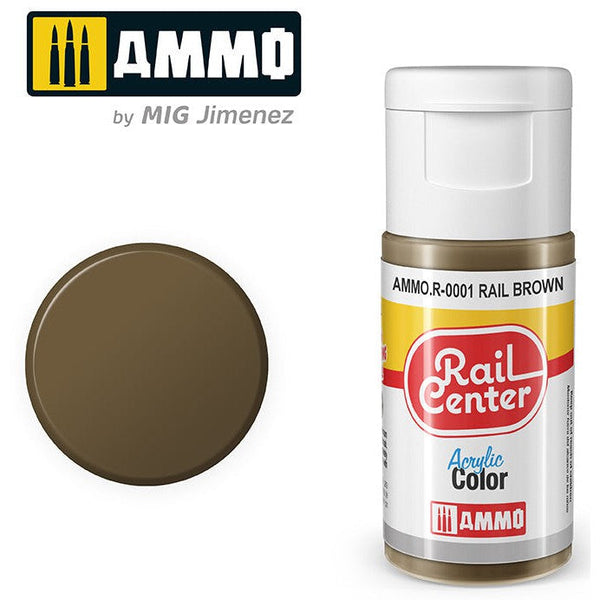 Ammo Mig Rail Center Rail Brown 15ml Jar — exact product view