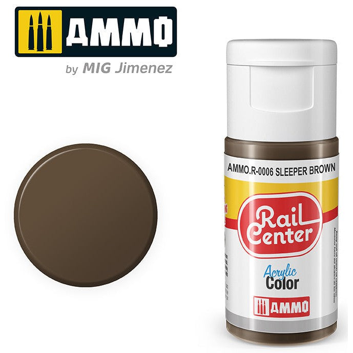 Ammo Mig Rail Center Sleeper Brown (15ml) — exact product view