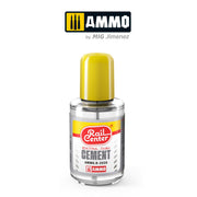 Ammo Mig Rail Center Extra Thin Cement (30ml Jar With Brush Applicator) — exact product view