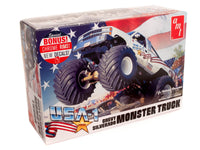 AMT1252 USA-1 Chevy Silverado Monster Truck model kit box